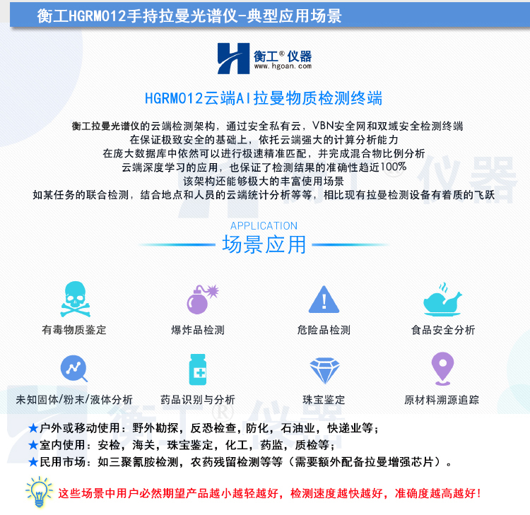 拉曼光譜儀 HGRM012拉曼光譜儀 衡工手持拉曼光譜儀 云端AI拉曼物質檢測終端 